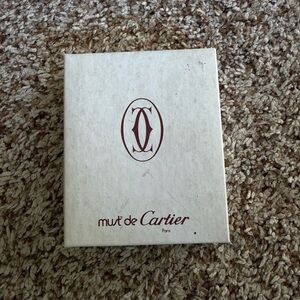 Burgundy Cartier Mirror and Card Holder from from the‎ Must de Cartier line